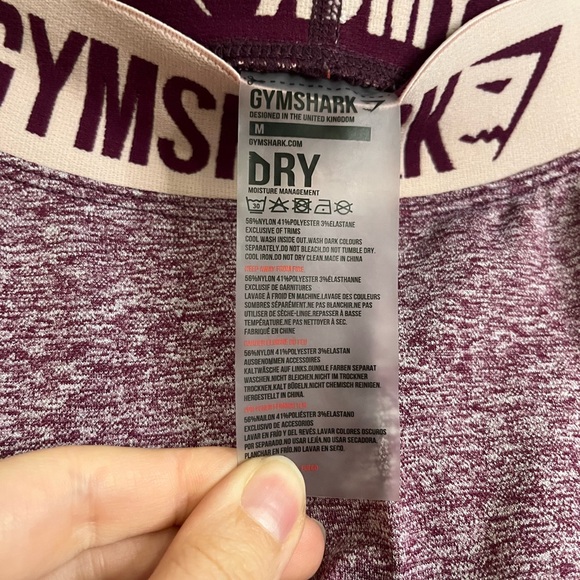 Women’s flex gymshark purple size medium seamless leggings - Picture 2 of 3